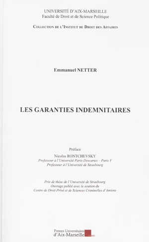 Les garanties indemnitaires - Emmanuel Netter