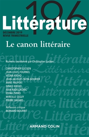 Littérature, n° 196. Le canon littéraire