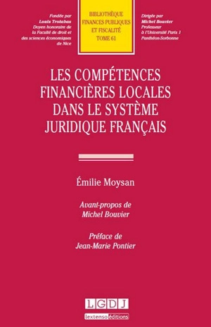 Les compétences financières locales dans le système juridique français - Emilie Moysan