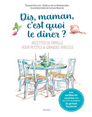 Dis maman, c'est quoi le dîner ? : meilleures recettes de famille pour petites & grandes tablées - Elodie Goulet