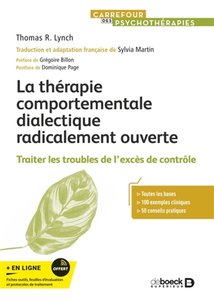 La thérapie comportementale dialectique radicalement ouverte : traiter les troubles de l'excès de contrôle - Thomas Lynch