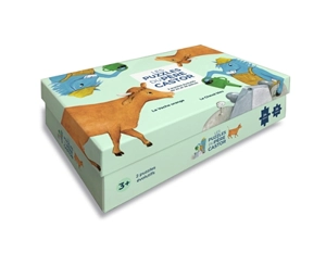 La vache orange, Le cheval bleu : les puzzles du Père Castor : 2 puzzles évolutifs de 24 et 36 pièces - Lucile Butel