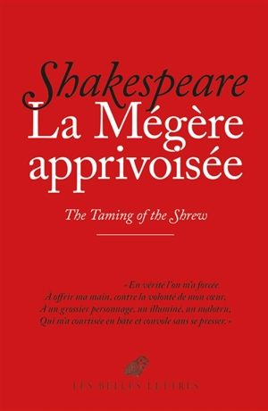 La mégère apprivoisée. The taming of the shrew - William Shakespeare