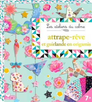 Attrape-rêve et guirlande en origamis : boite avec accessoires