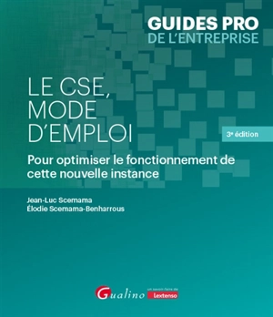 Le CSE, mode d'emploi : pour optimiser le fonctionnement de cette nouvelle instance - Jean-Luc Scemama