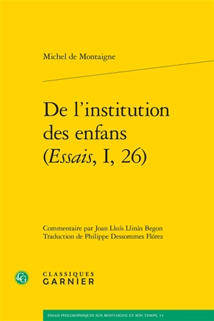 De l'institution des enfans : Essais, I, 26 - Michel de Montaigne