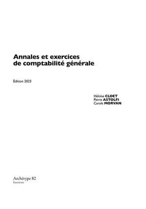 Annales et exercices de comptabilité générale - Héloïse Cloet