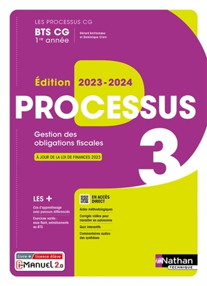 Processus 3 BTS CG 1re année : gestion des obligations fiscales : livre + licence élève - Gérard Antitomaso