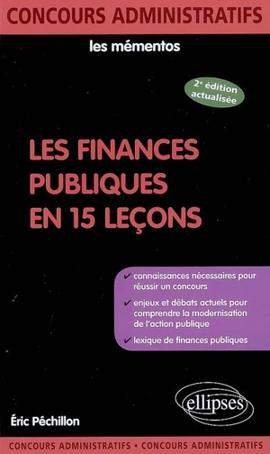 Les finances publiques en 15 leçons - Eric Péchillon