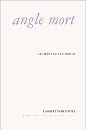 Angle mort : le livret de la cambuse - Lambert Schlechter