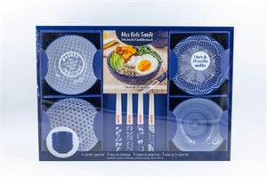 Mes bols santé : poke bowls et buddha bowls : coffret bleu - Albane Hémon