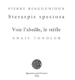 Steraspis speciosa. Voir l'abeille, le trèfle - Pierre Bergounioux