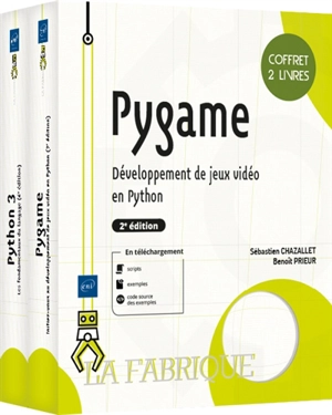 Pygame : développement de jeux vidéo en Python : coffret 2 livres - Benoît Prieur