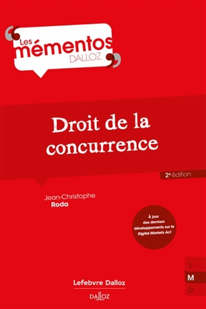 Droit de la concurrence - Jean-Christophe Roda