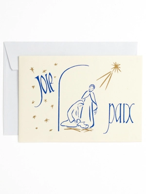 Carte double Noël "Joie, Paix" - Choeur des bénédictines de l'Abbaye Notre-Dame d'Argentan