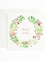 Carte simple carrée bouts ronds "Bonne année" avec enveloppe - FLOW BY PAULINE Flow by Pauline