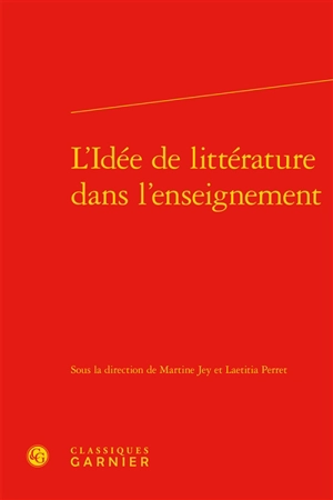 L'idée de littérature dans l'enseignement