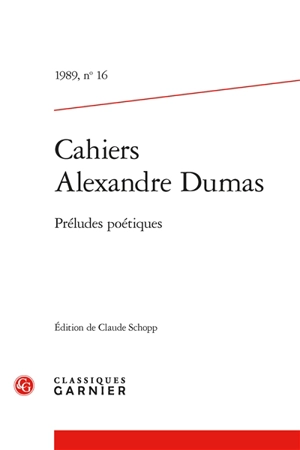 Préludes poétiques - Alexandre Dumas