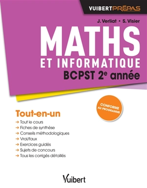 Maths et informatique BCPST 2e année : tout-en-un - Jérôme Verliat