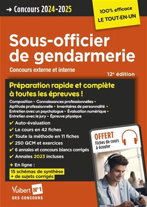 Sous-officier de gendarmerie : concours externe et interne : concours 2024-2025