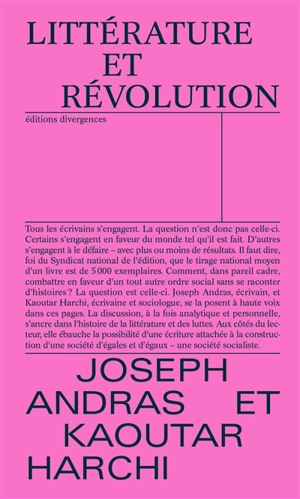 Littérature et révolution - Joseph Andras