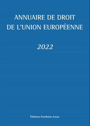 Annuaire de droit de l'Union européenne : 2022