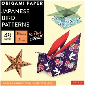 Origami Paper Japanese Bird Patterns large 8 1/4 48 sheets - Tuttle