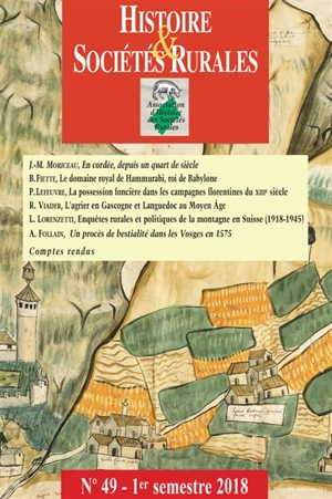 Histoire & sociétés rurales, n° 49