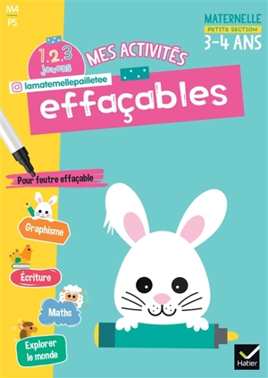 Mes activités effaçables, maternelle petite section, 3-4 ans - Alissia Waeles