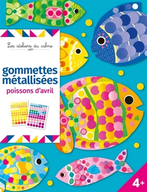 Gommettes métallisées poissons d'avril : pochette avec accessoires NED