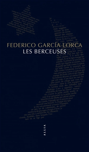 Les berceuses. Las nanas infantiles - Federico Garcia Lorca