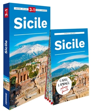 Sicile : 3 en 1 : guide, atlas, carte laminée - Agnieszka Fundowicz