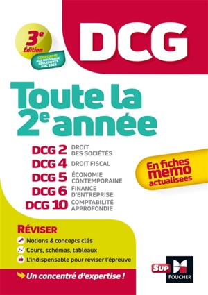 Toute la 2e année du DCG : en fiches mémo actualisées