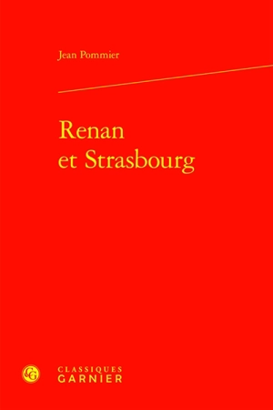 Renan et Strasbourg - Jean Pommier