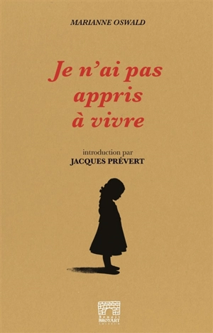 Je n'ai pas appris à vivre - Marianne Oswald