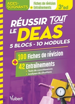 Réussir tout le DEAS : 5 blocs, 10 modules : 100 fiches de révision + 42 entraînements - Sylvie Ameline