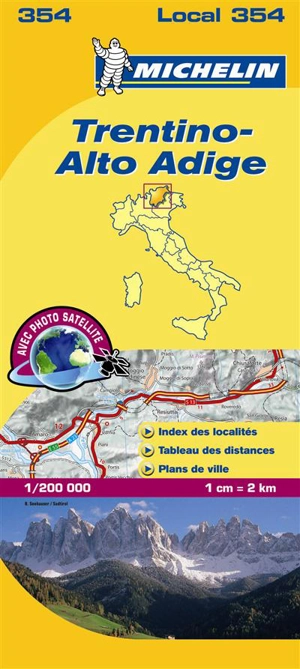 CARTE DEPARTEMENTALE TRENTINO-ALTO ADIGE - Collectif