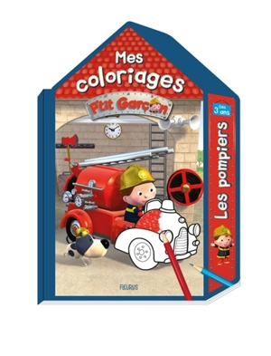 La caserne des pompiers : coloriage maison P'tit garçon - Alexis Nesme