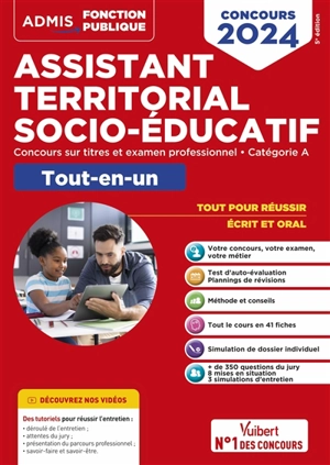 Assistant territorial socio-éducatif : concours sur titres et examen professionnel, catégorie A, tout-en-un : concours 2024 - Fabienne Geninasca