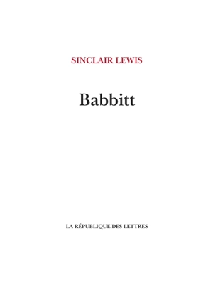 Babbitt - Sinclair Lewis