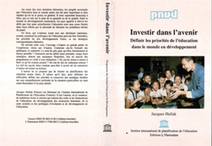 Investir dans l'avenir : définir les priorités de l'éducation dans le monde en développement - Programme des Nations Unies pour le développement