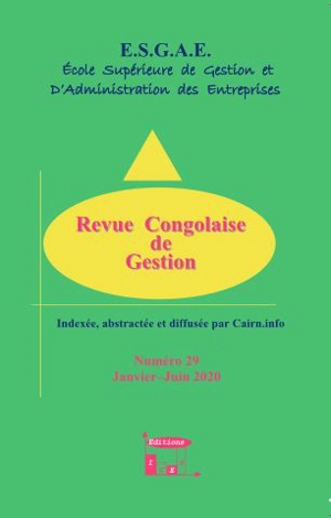 Revue congolaise de gestion, n° 29