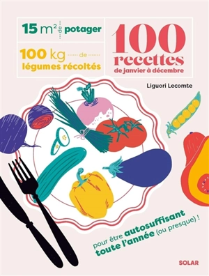 15 m2 de potager, 100 kilos de légumes récoltés, 100 recettes de janvier à décembre : pour être autosuffisant toute l'année (ou presque) ! - Liguori Lecomte