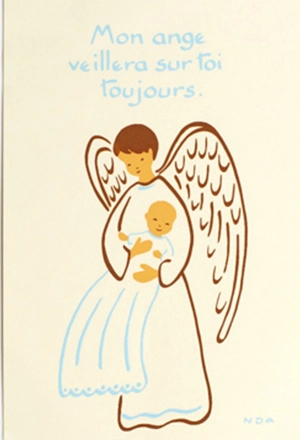Image baptême "Mon ange veillera sur toi toujours" - Choeur des Moines et des Moniales de l''Abbaye  d''Argentan