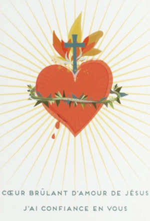 Image profession de foi "Cœur brûlant d'amour de Jésus j'ai confiance en vous" - AVM