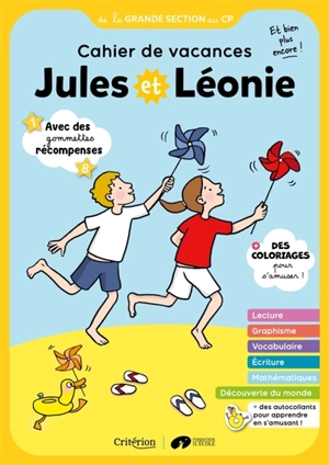 Jules et Léonie, de la grande section au CP : cahier de vacances, et bien plus encore ! - Virginie Becquet