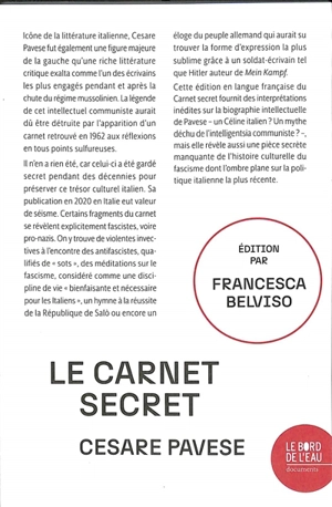 Cesare Pavese : le carnet secret - Cesare Pavese