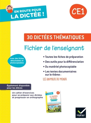 30 dictées thématiques, CE1 : fichier de l'enseignant - Laurence Lefèvre