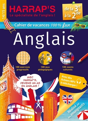 Cahier de vacances anglais Harrap's : de la 3e à la 2de, 14-15 ans - Martyn Back