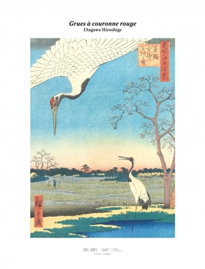 Grues à couronne rouge : Minowa Kanasugi Mikawashima - Hiroshige Utagawa